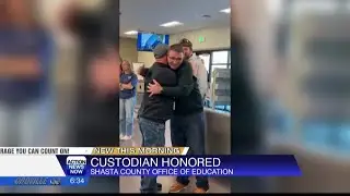 Shasta County Office of Education honors retiring custodian after 34 years of work