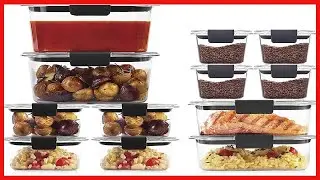 Quality product -  Rubbermaid Brilliance Storage Plastic Lids | BPA Free, Leak Proof Food Container,