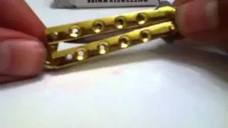 Gold mini butterfly knife