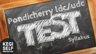 Syllabus for Pondicherry LDC/UDC Exams