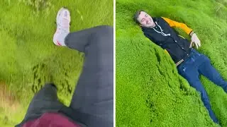 Walking through deep moss is oddly satisfying to watch #Shorts