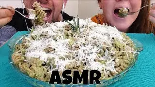ASMR | ROSEMARY AVOCADO PESTO PASTA *HUSBAND AND WIFE EATING* (NO TALKING)