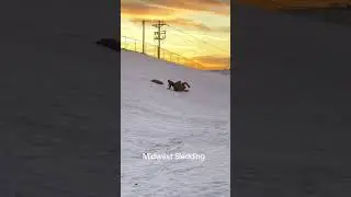 Making sure my kids have the best childhood ❄️#midwest #sleddingfail #sledding #snow