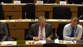 Jim Higgins MEP speaking on Irish Truck heights in the EP Transport Committee