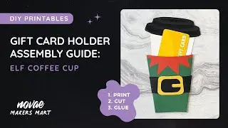 Printable Elf Coffee Gift Card Holder | DIY Christmas Gift Card Template