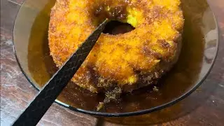 RECEITA FÁCIL DE BOLO PUDIM - Massa de mandioca, calda de abacaxi e laranja com coco
