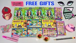 Unboxing Makeup Box, Barbie Makeup Kit, School Surprise Kit, Makeup Box Snacks Free Gifts Inside 😍