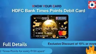 HDFC Bank Times Points Debit Card Features Benefits Charges Review | Minimum 10% off on Shopping 🔥
