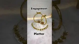 Diy easy engagement platter #engagement #ringceremony #weddingcrafts #ringplatter @thecraftyGul