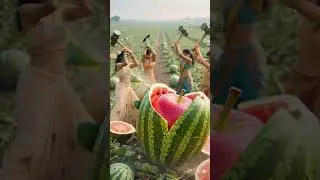 🍎❤️ Young women rescue an apple #animals #funny #shorts #AI