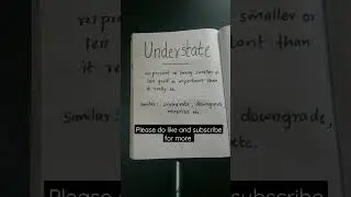 'Understate' word meaning / #Similish The Learning Spot #shorts#shortsviral#viral#learning#english