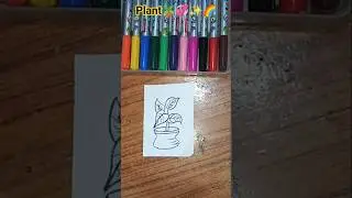 How to draw Plant🪴✨💞🌈#Shorts#PlantDrawing😱#drawingtutorial#easyartforkids#satisfying#youtube#viral❤️