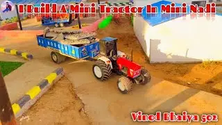 Building a Big river ⛲  using Rc Vehicles with concrete || Rc jcb and tractor construction part 4