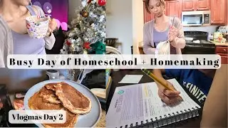Clean With Me + Homeschool: Day in the Life of Stay at Home Mom | 12 Days of Christmas Vlogs Day 2