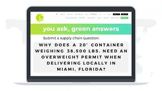 Why does a 20&rsquo; container weighing 38,500 lbs need an overweight permit when delivering locally?