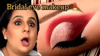 Parul Garg Inspired Maroon & Golden Bridal Eye Makeup Tutorial ✨ | Elegant Wedding Glam