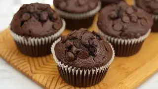 Double Chocolate Muffins Recipe | Quick & Easy Chocolate Muffins | Spicy Foodz