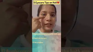 5 Eyecare Tips On Holi&hearts;️🎨#eyehealth #eye #holi #optometrist #ophthalmologists #optocruisers