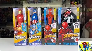 Spider-Man Avengers Titan Series 12&rdquo; Figures 2026 Venom Capt. America Iron Man Hasbro 