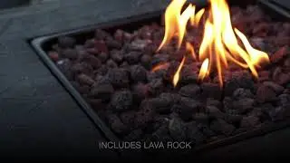 Endless Summer GAD1401M LP Gas Table Outdoor Fire Pit Table with Resin Mantel