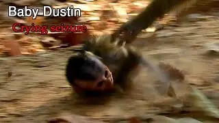 Breaking Heart! Poor baby Dustin crying seizures angry mom abandon and monkey Rose kidnapped him