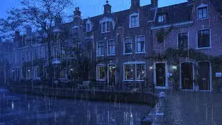Rainy Blue-Hour Dutch Canal Caf&eacute; Jazz | Study & Relax #11