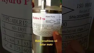 1100 watt bldc brushless solar oil motor #solarpump #youtubeshorts #2 inch water delivery #foryou