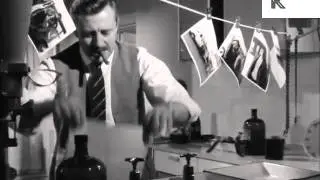 1960s Man Developing Photos in Dark Room, Photographer
