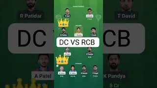 DC VS RCB DREAM 11 TEAM PREDICTION dream 11 winning Team prediction DELHI vs BANGALURU #dream11 #ipl