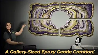 Amethyst Elegance: Purple Geode UltraClear Epoxy Wall Art!