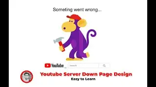 How to create youtube server down page design with  full responsive using HTML CSS