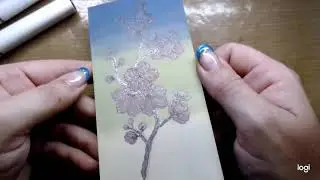 Shimmer Brush Painting to Add Color to Stamped Image