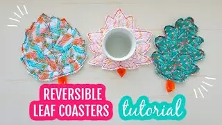 DIY Fabric Leaf Coasters Tutorial #leafcoasters #leafmugmat #fabriccoasters
