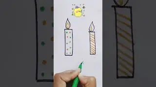 Draw Candle| Birthday Candle| Happy Birthday| #shorts #compuart #candledrawing