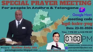 Brother Andy from USA shared the God's Word in a Special Prayer Meeting on 23 January, 2026