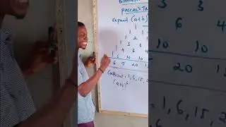 Binomial expansion using pascal's triangle.