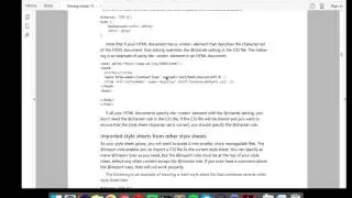 Character Encoding, Importing Style Sheets, and Importing Fonts (CSS3)