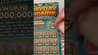 Florida lottery payday bonus ticket with a bonus star win #scratchofftickets #scratchers #fun ￼