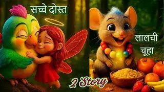 सच्चे दोस्त & 🐭😋 लालची चूहा  in Hindi | Kahani | Story in Hindi -हिंदी कहानियाँ I Moral Stories