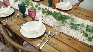 Simple Elements Macrame Table Runner | Boho Table Runner