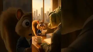 Squirrel vs crocodile - office Survival mode!#shorts