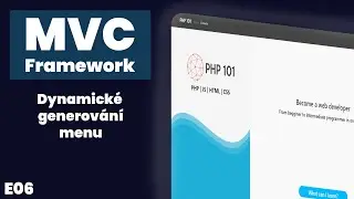 PHP 101 | MVC | E06 - Dynamické generování menu podle práv uživatele