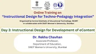 Day 3: Instructional Design for Development of eContent |