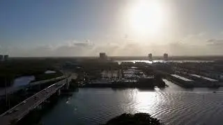 Sunset Serenity Over Nature - Peaceful Aerial Journey