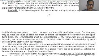 Law of Evidence, Unit-2, Lecture-5, Dying declaration
