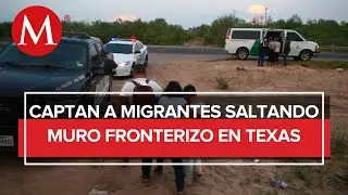 VIDEO: Migrantes atraviesan la frontera en plena carretera de Texas