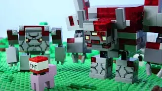 LEGO Minecraft Castle Golem Attack STOP MOTION LEGO Minecraft Castle Build | LEGO | Billy Bricks