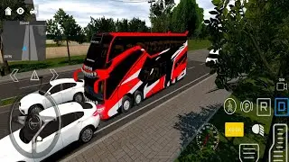 Red Colour Thailand Bus Driving Missing Simulator Android Game Play 💥- 12