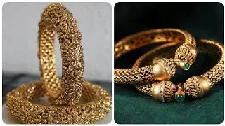 Most Beautiful And Luxury 18k 22k Gold Bangles And Gold Kara Designs