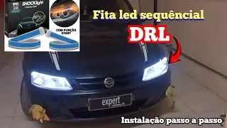 Fita led sequ&ecirc;ncial DRL instala&ccedil;&atilde;o completa.